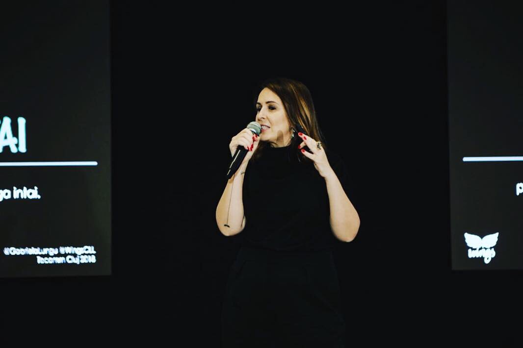 GabrielaLungu's tweet photo. About today - a talk about #communication mistakes at @TeCommRo Ecommerce Conference in #Cluj #Transylvania #Romania🇷🇴! Nice audience, nice organisers. Thank you for having me and my @WingsCLL 👐 
#tecomm #publicspeaking https://t.co/8Q4OEipPds