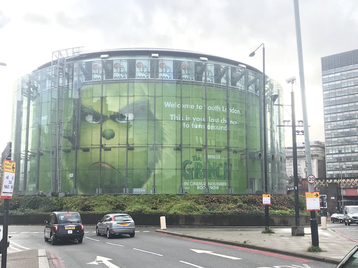 JamesAsfa's tweet image. ‘Welcome to South London
This is your last chance to turn around’ 

Nope. Not finding this funny @BFI Imax Waterloo - snobbery of South London is based on classist and racist stereotypes.

Genuinely tried hard not to be a Grinch about this but too much #SouthLondonPride