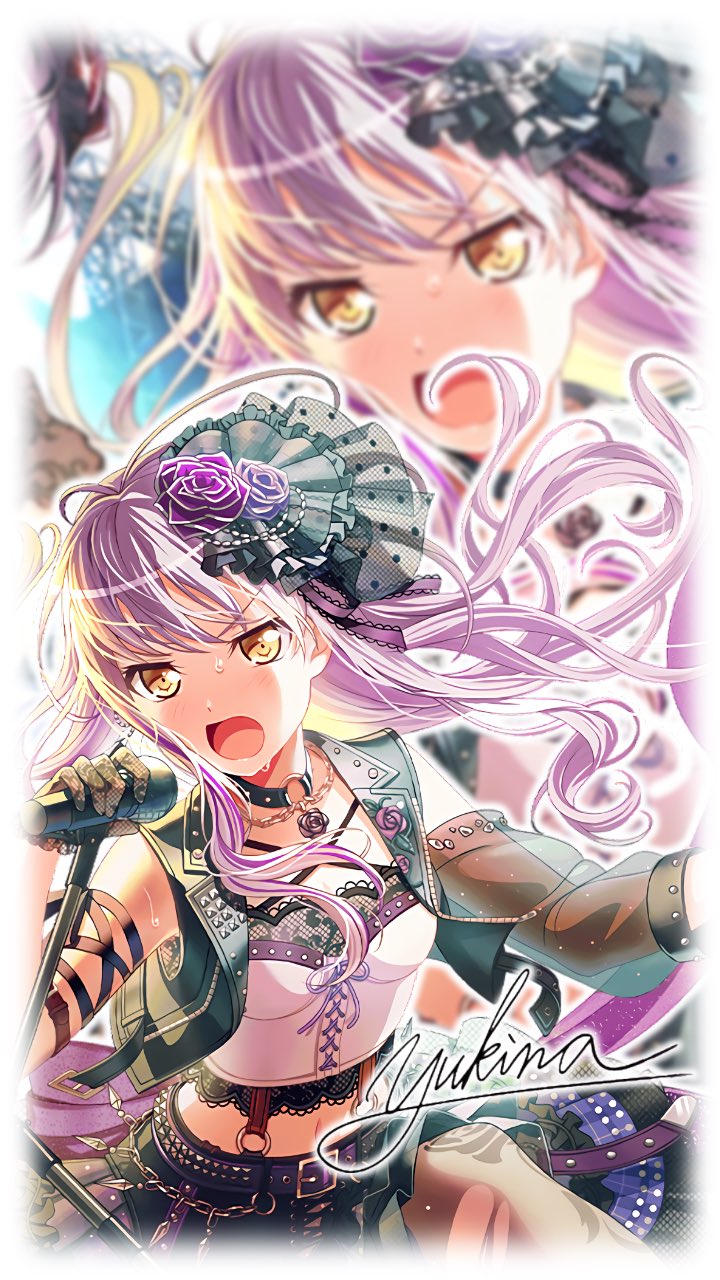 バンドリ Roselia 湊友希那 宇田川あこ　映画特典 A4ポスター Roselia 14th Single「VIOLET LINE」【宇田川あこVer.】
