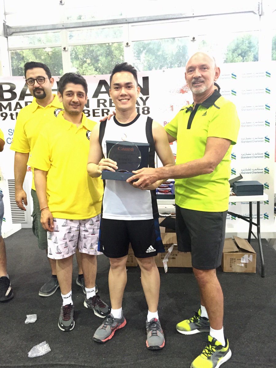 chansome07's tweet photo. First place for Hotel Category #bahrainmarathonrelay2018 #intercontinentalregencybahrain https://t.co/vtFY0oKgBj