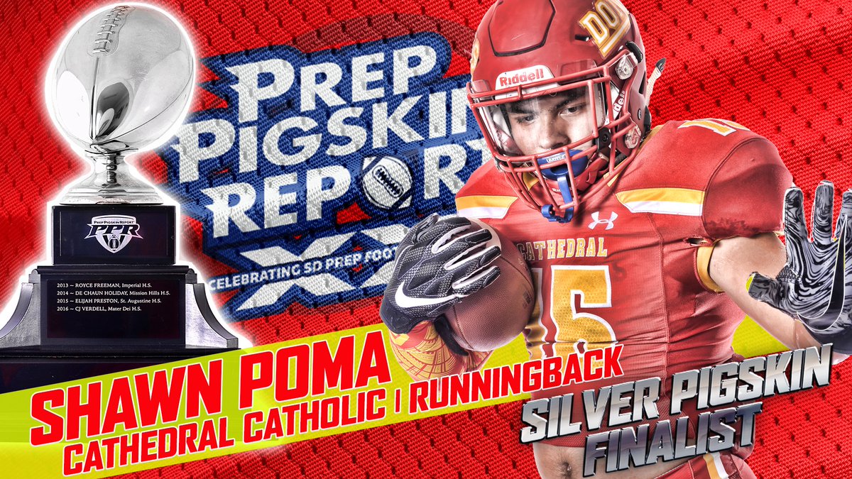 KUSI Prep Pigskin Report Silver Pigskin Fan Vote Candidate: Shawn Poma
He had 1,197 all purpose yds and 16 total TD and he needs you to #GoVote and RETWEET his photo