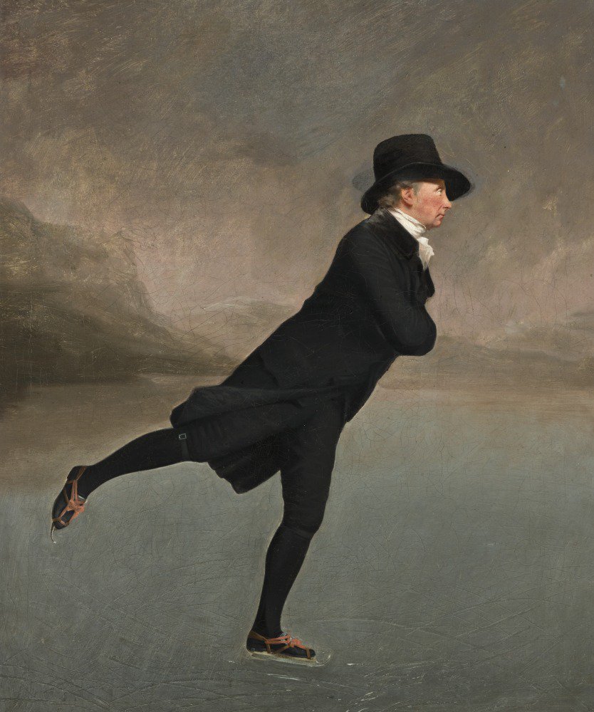 NatGalleriesSco's tweet photo. Join us today at the Scottish National Gallery for a pop-up talk all about Sir Henry Raeburn's famous work - Reverend Robert Walker (1755 - 1808) Skating on Duddingston Loch (or the skating minister)! 
The talk begins at 2pm: https://t.co/7QaDB1PxlW #popuptalks #ScotNatGallery ⛸ https://t.co/SP19QjEiks