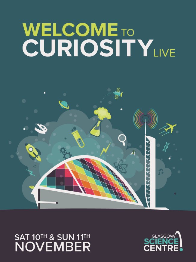 gsc1's tweet image. Have you got plans for the weekend? Why not head down to #GSCCuriosityLive

We have guests including  @UniStrathclyde's Dr Kirsty Robb @theproteinqueen , @JohnMuirTrust , @UofGlasgow , @UniStrathclyde , @CR_UK, @EpilepsyConnexn  and so much more

See the full programme here: