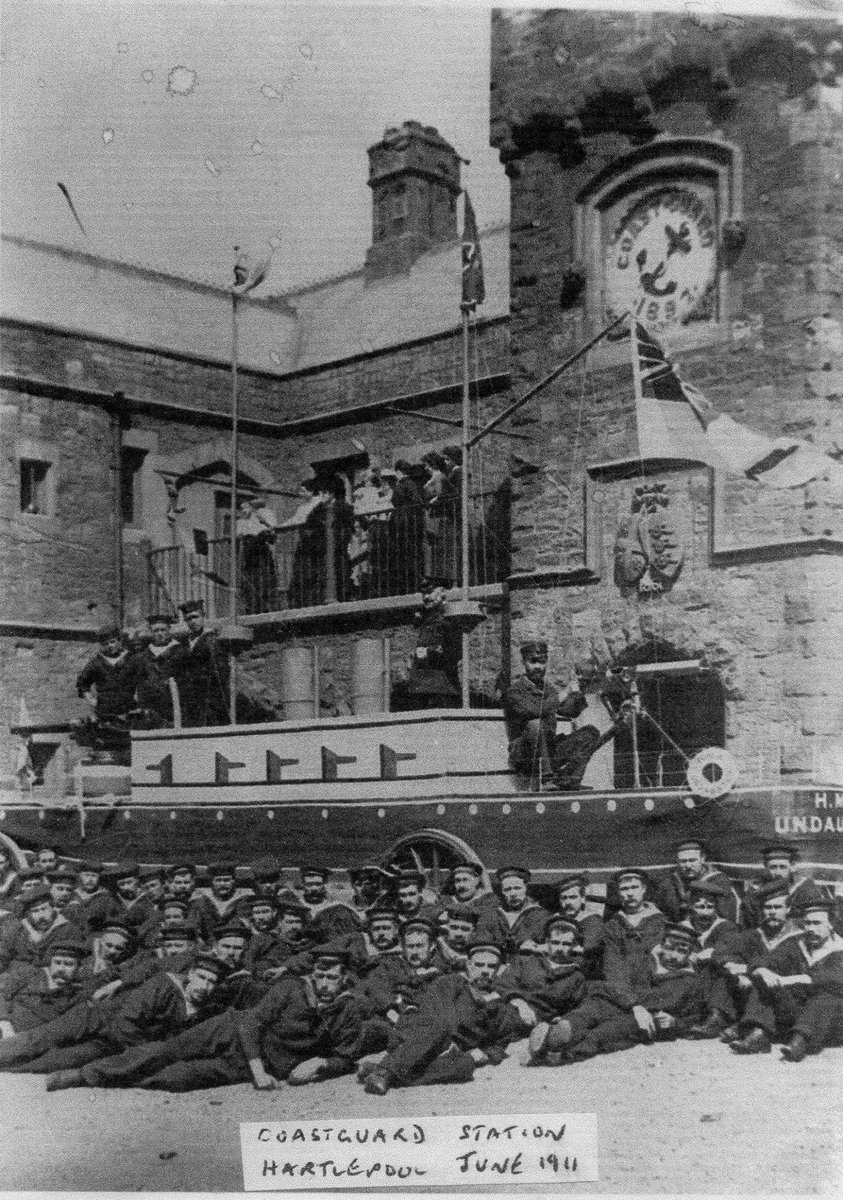 Within hours of Britain declaring war on Germany, many Coastguards, who were signal experts, were immediately sent to sea as <a href="/RoyalNavy/">Royal Navy</a> reservists. In Sept 1914, a German submarine sank the cruisers Cressy, Aboukir &amp; Hogue. Many of the drowned 1,400 were Coastguards #Armistice100