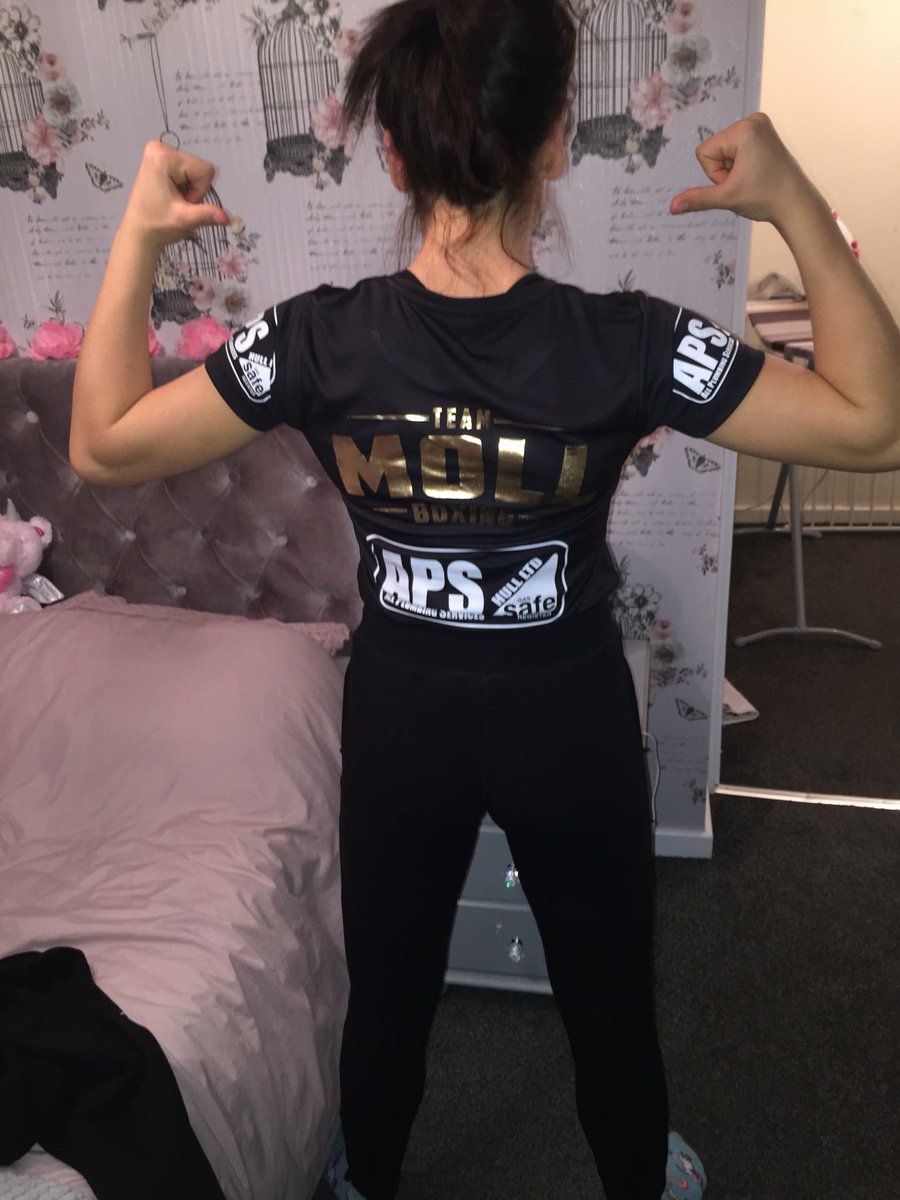 APSHULLltd's tweet photo. So proud of Molly good luck tonight with the fight and enjoy it and go out there and do the business, #teammoll #proudsponsors ๐ฅ๐ฅ https://t.co/uf5xTqQDN5