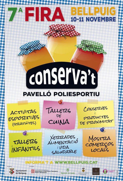 👍 Recomanació del dia: visiteu la fira Conserva't a Bellpuig <a href="/Ajbellpuig/">Ajuntament Bellpuig</a>  🍎