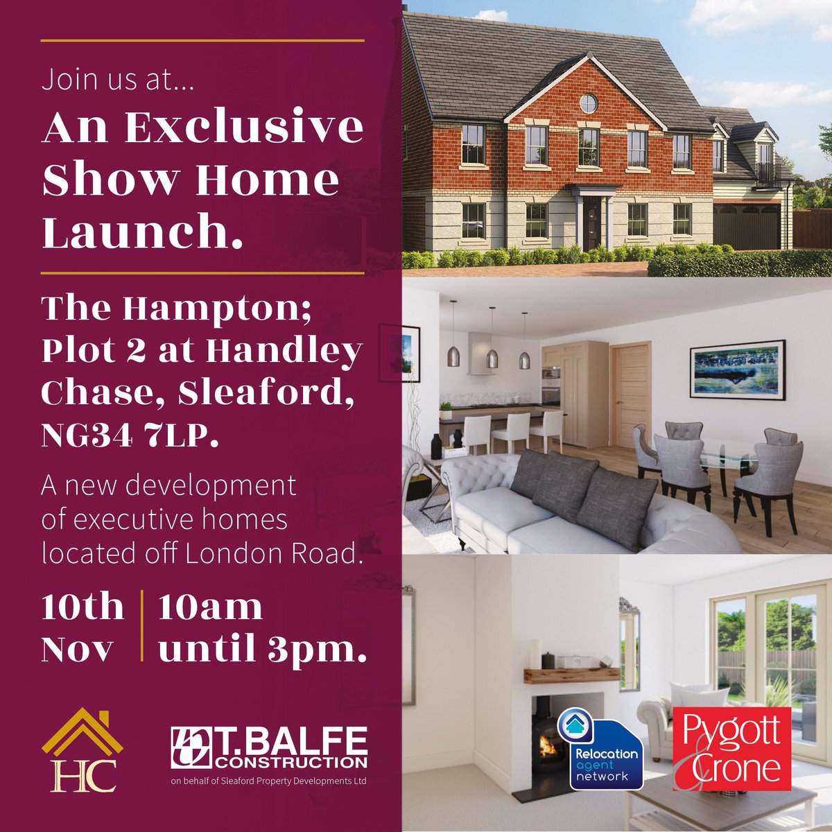 W40DYS's tweet photo. Don’t forget that if you are in the #Sleaford area today come and join us @PygottandCrone for drinks and canapés at the launch of our show home on Handley Chase. It’s well worth a visit. #NewHomes #AssistedMoveScheme @LNHNetwork @RelocationAgent https://t.co/hYWgBWEUB1