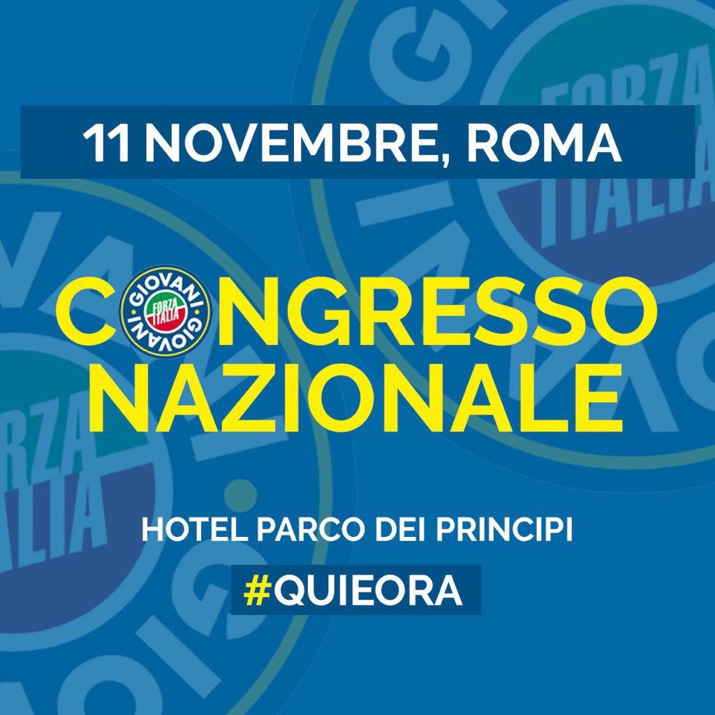 CalabriaTw's tweet photo. In questo momento mi definirei concentrata e felice: è il primo congresso @FI_Giovani da 20 anni a questa parte... lascio un movimento giovanile vitale e sano. Pieno di ragazzi che vogliono lavorare! (@ilgiornale)

#QUIEORA #CongressoFig https://t.co/Ilkec7rjhf