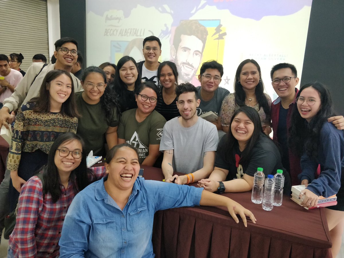 OTSPCebu's tweet photo. When you treat every booksigning as a mini reunion. ☺️ 

Thank you, Adam &amp; Becky, for taking a bit from your time to come here. Also, thank you to National Bookstore for bringing them here. ❤️

Cheers to more booksigning events! 🙌

#BeckyAndAdamInPH #OTSPCebu https://t.co/rGka5dDhli