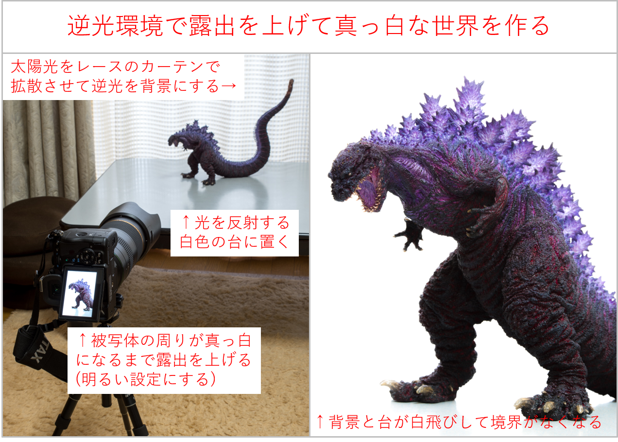 なめこ坊主 Al Twitter 写真撮影メモ 自分がよく使っている真っ白な背景の写真の撮り方です 真っ白な 世界に被写体を浮き立たせてちょっと神秘的な画が作れます 逆光環境で露出を上げて真っ白な世界を作る T Co Qpnrrgxcx4 Twitter