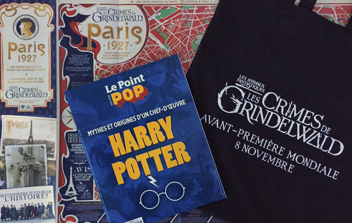 [#JeuConcours] On a mis de côté pour vous la carte de Paris créée pour l’avant-première des #AnimauxFantastiques et on a rajouté un petit cadeau à nous ! Pour gagner, RT, follow et dîtes nous quel est votre personnage préféré dans la saga #HarryPotter ? ⚡️