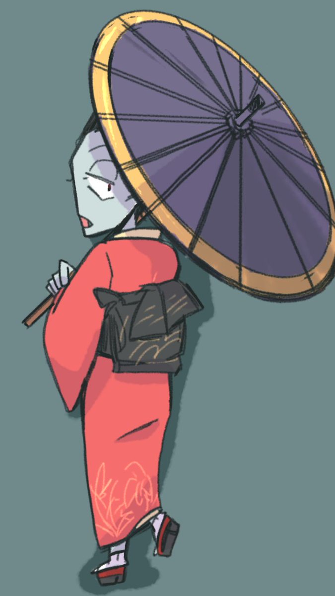 夕べお話してるときにぼんやり考えた似非和風っぽいドラドラちゃん 