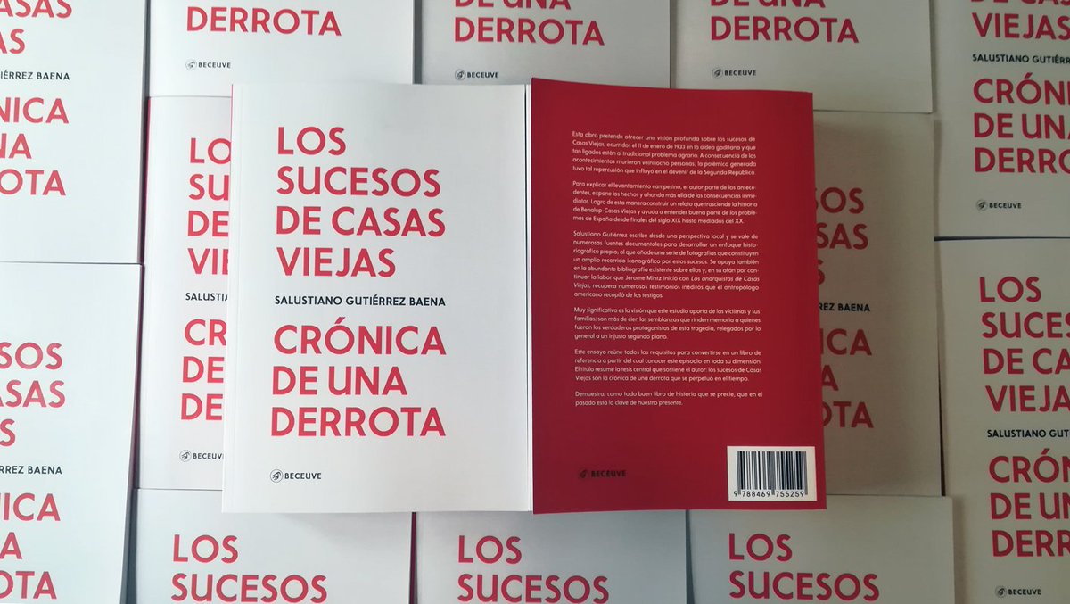 FranSanchezMazo's tweet photo. Hoy hace un año de la presentación de _Los sucesos de Casas Viejas: crónica de una derrota_ de @Salus196
Muchas gracias, lectores, por agotar la primera edición.
Como nos quedamos cortos, lo hemos reimpreso.
A la venta en https://t.co/kEJlHhdx7S 

#Libros #Historia #CasasViejas https://t.co/CmWTwKK0Gt