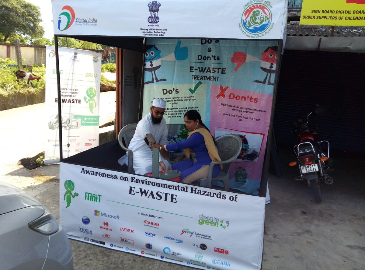 CleanToGreen's tweet photo. #Health check up camps were conducted for the #refurbishers and #recyclers at Port Blair under the #EwasteAwarenessCampaign today. #MAIT #GreenE #CleanToGreen #environment #recycling https://t.co/z3rUyTNCXZ