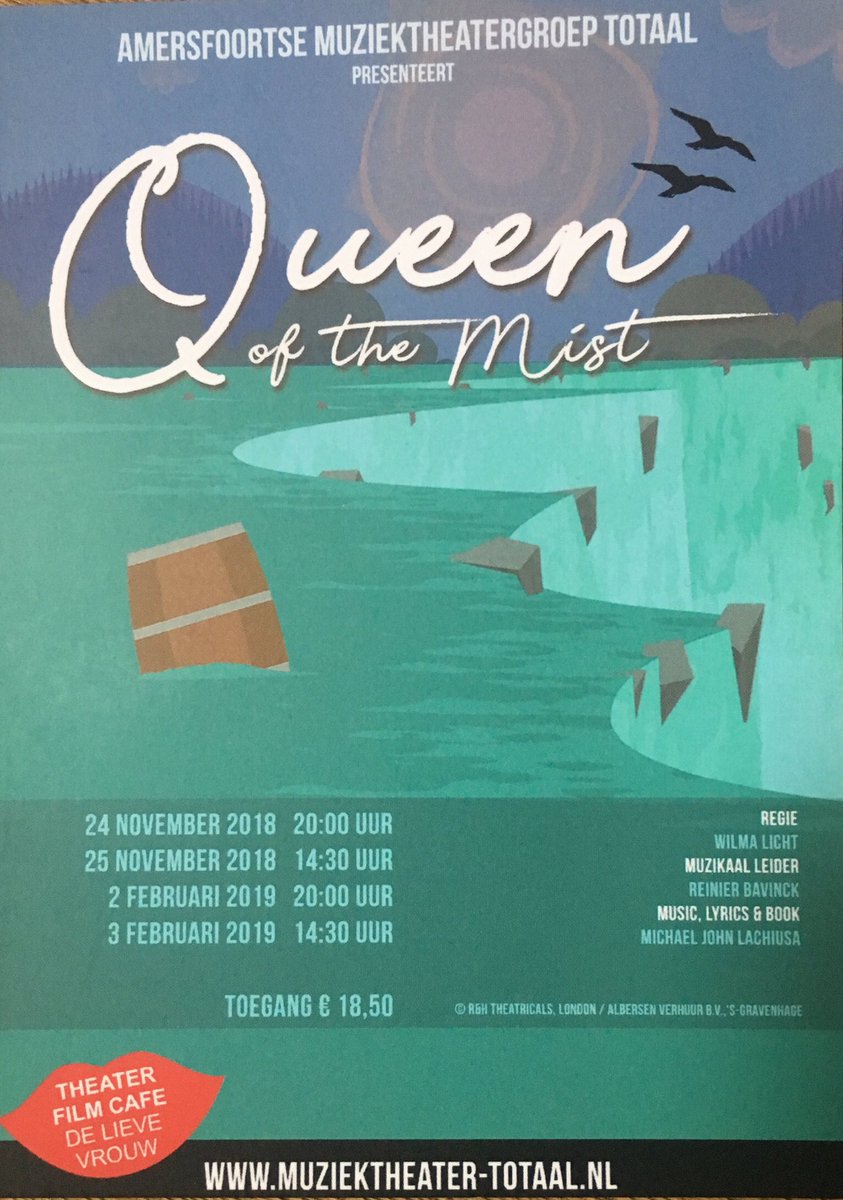 In two weeks: Dutch premiere of #queenofthemist !! Thrilled yesterday during first orchest rehearsal. Wonderful music #marytesta 👸🏼#thereisgreatnessinme 🐯