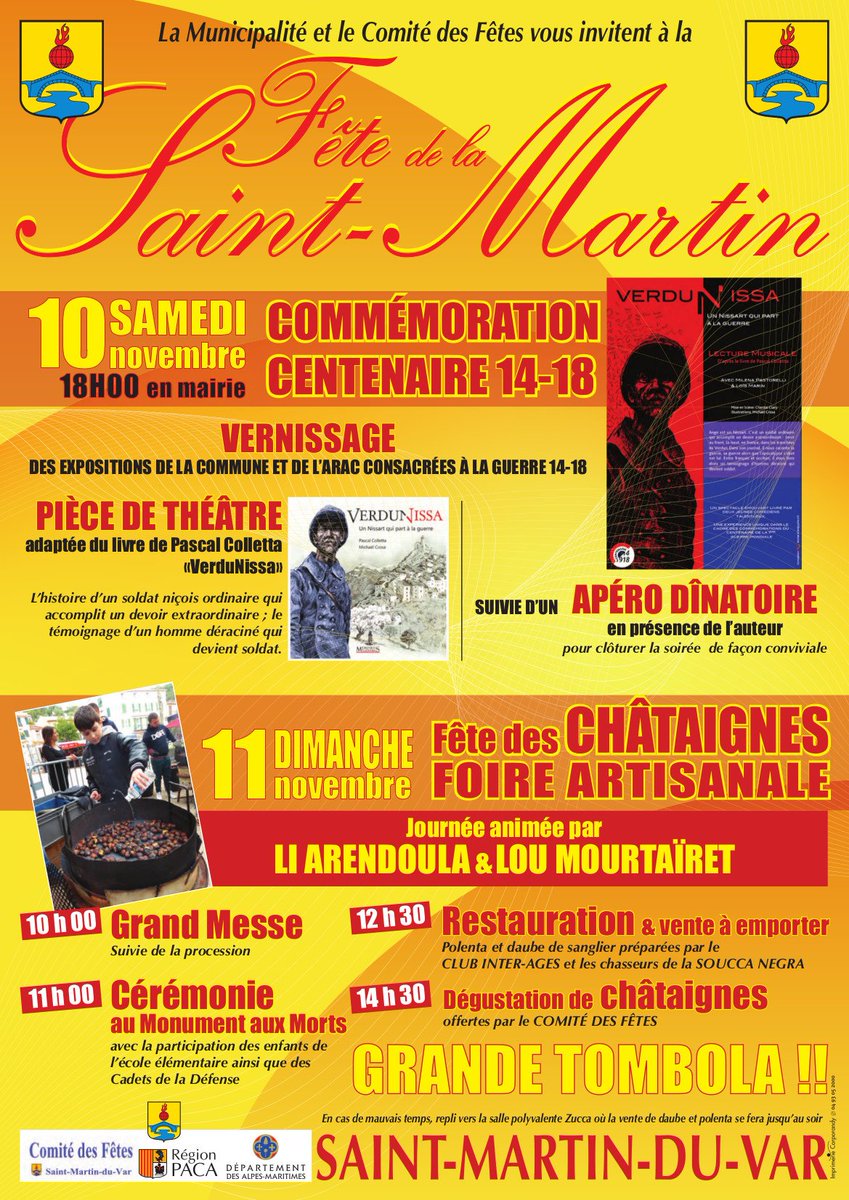 Saint-Martin-du-Var (@stmartinduvar) on Twitter photo A partir de 18h, et demain toute la journée, commémoration du centenaire du 11 novembre 1918, à <a href="/stmartinduvar/">Saint-Martin-du-Var</a> A partir de 18h, et demain toute la journée, commémoration du centenaire du 11 novembre 1918, à <a href="/stmartinduvar/">Saint-Martin-du-Var</a>
