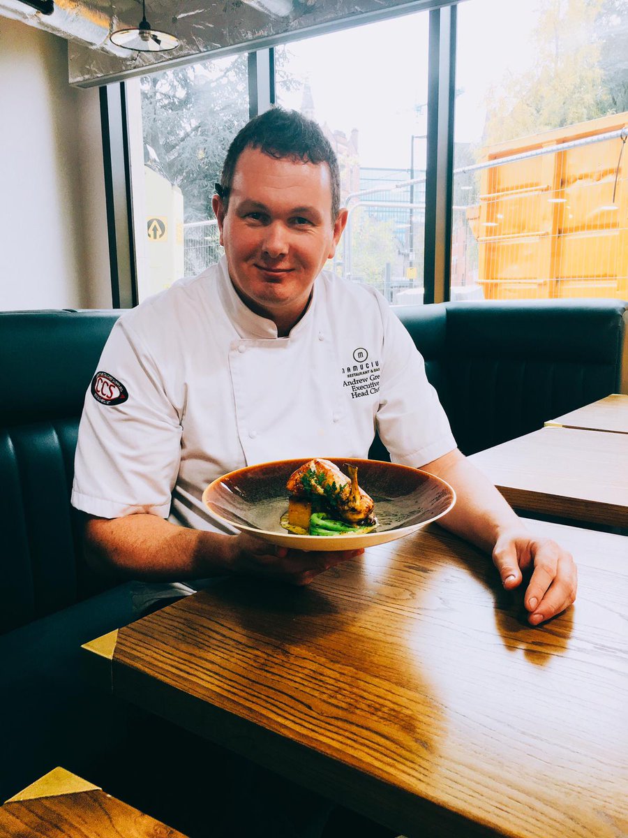 MamuciumMCR's tweet photo. The man himself, Andrew Green is busy in his new kitchen. Not long to go until Mamucium doors open! https://t.co/4VKfguMHTr
