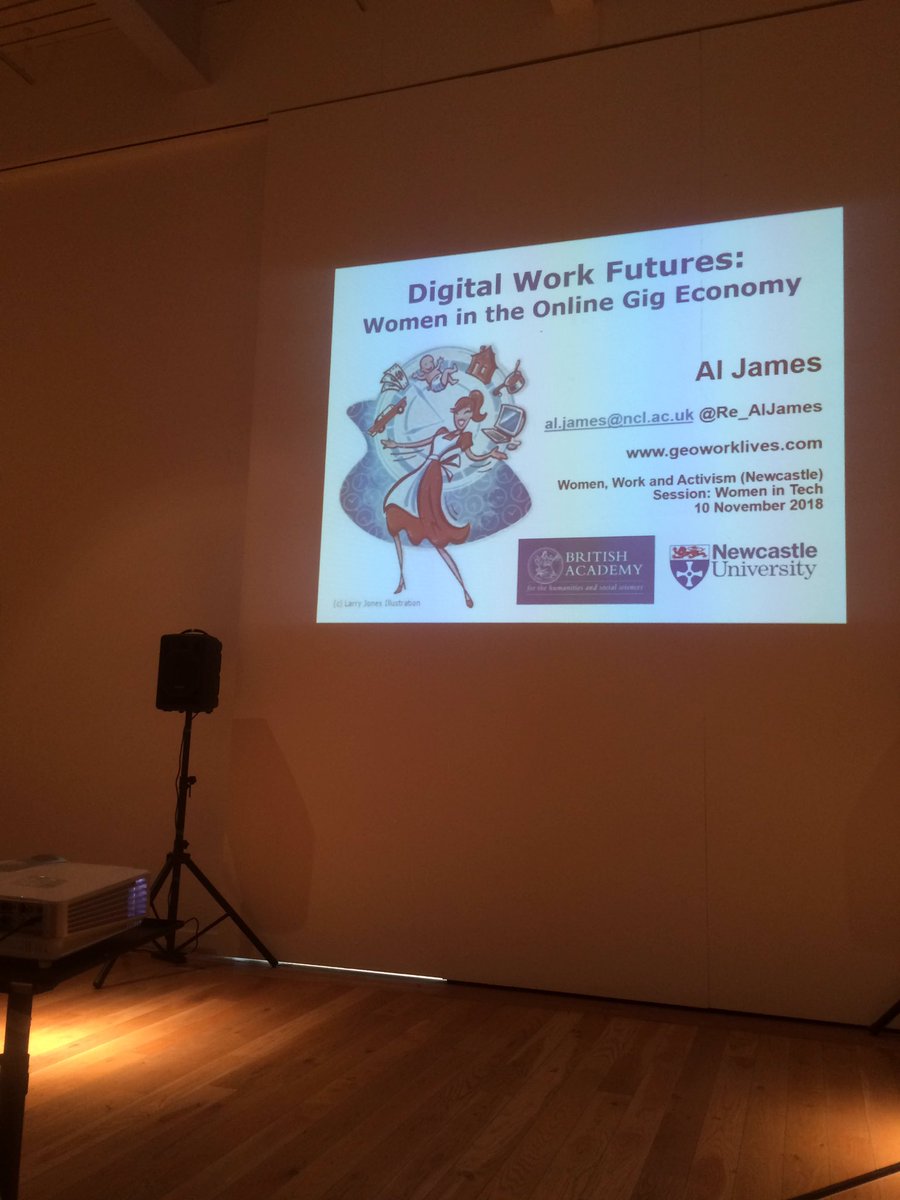 WomenNcl's tweet photo. Next up - Al James on women in the online gig economy #WomenWorkandActivism https://t.co/G37eE8O6q2