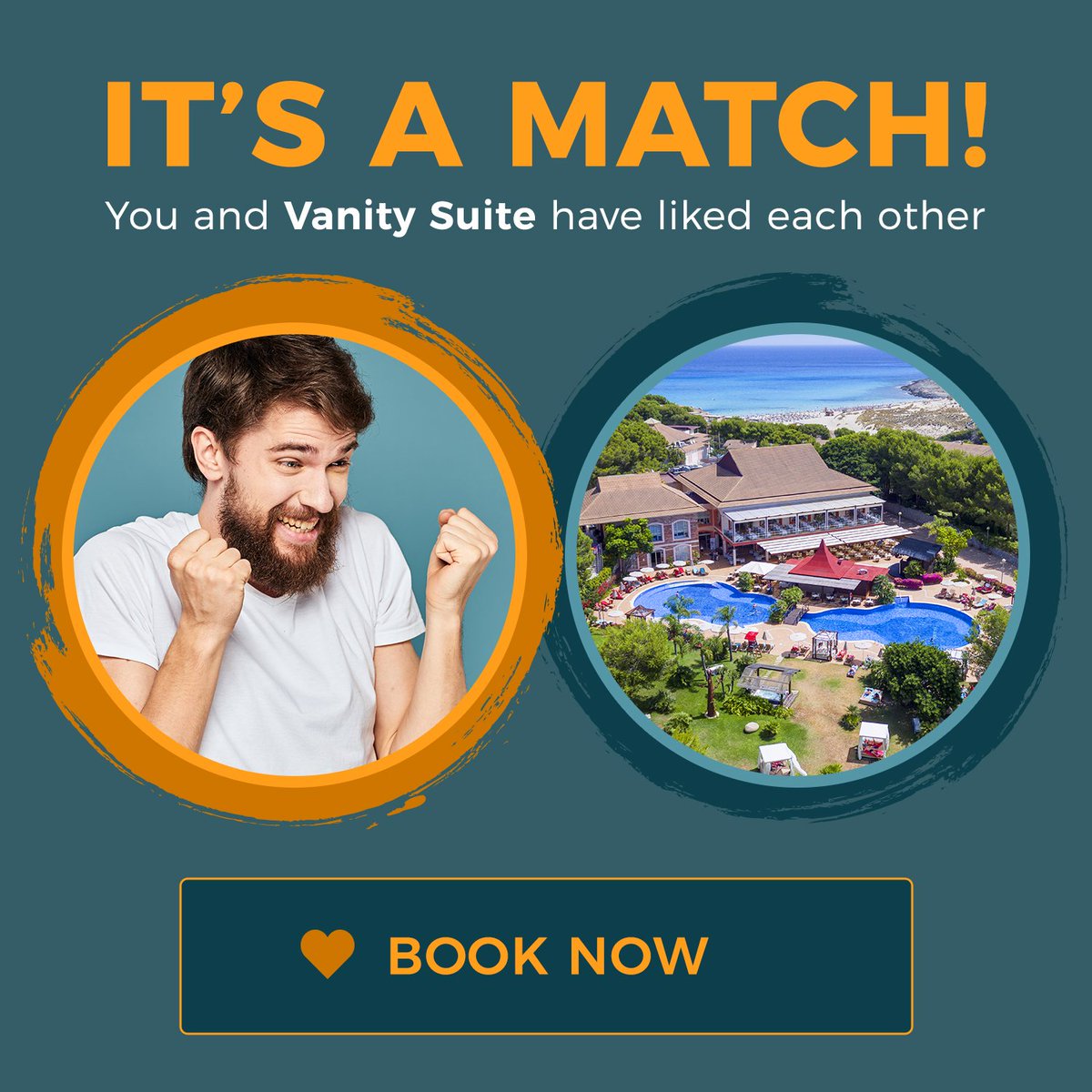 HotelsViva's tweet photo. Ofertas a pares en el Single’s Day. Disfruta de una experiencia #VanityHotels by VIVA en Mallorca. Tienes hasta un 20% de descuento si reservas ahora tus vacaciones en #VanitySuite...."IT'S A MATCH! No sigas deslizando y mándanos un mensaje 😜
https://t.co/Ccp0nLAS7g https://t.co/3wt5vhetGU