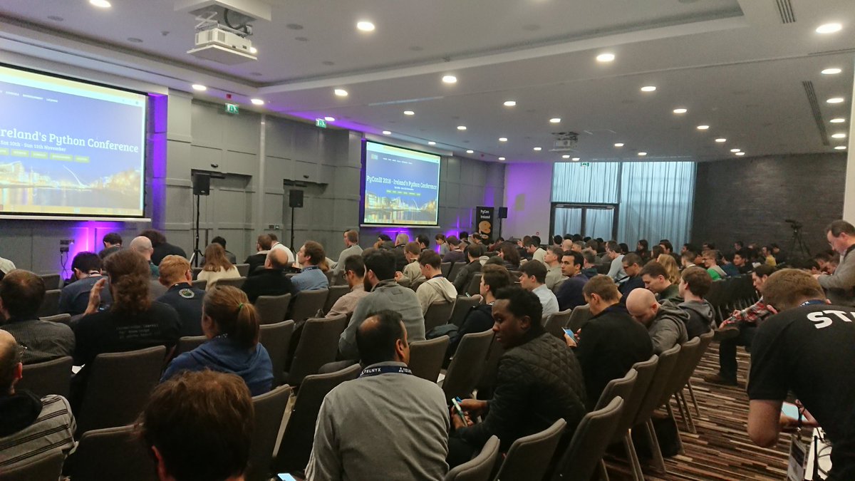 PythonIreland's tweet photo. Opening Keynote about to start. #pyconie https://t.co/g4c03RRR0T
