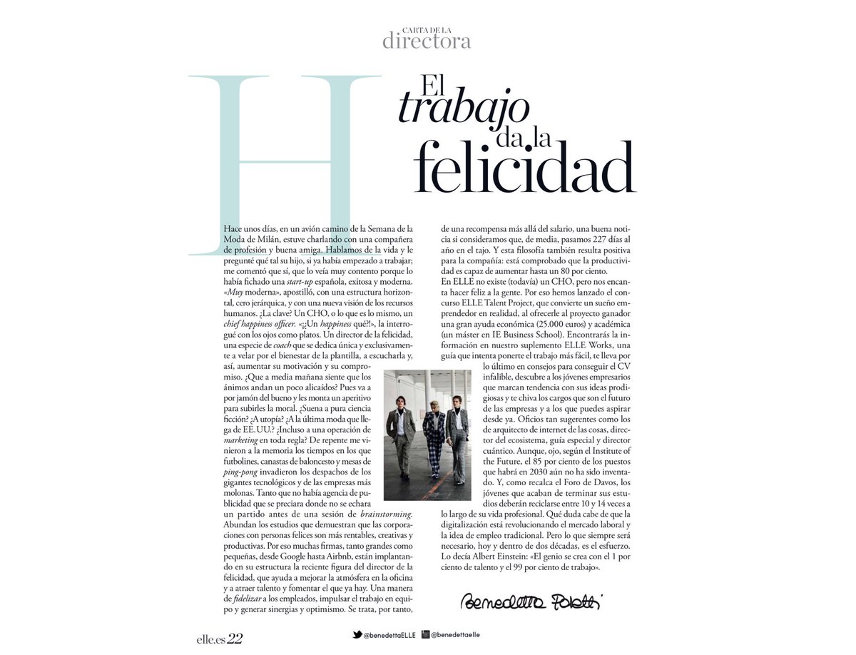 mariameijeiras's tweet photo. Leyendo esto y pensando que si bien figuras como la del CHO en una empresa hasta ahora podian sonar más a moda que a una posición eficaz, si es cierto que la tendencia en el futúro laboral cada día es (y debe ser) más #humanista que la realidad de las últimas décadas https://t.co/Rk7286hS3b