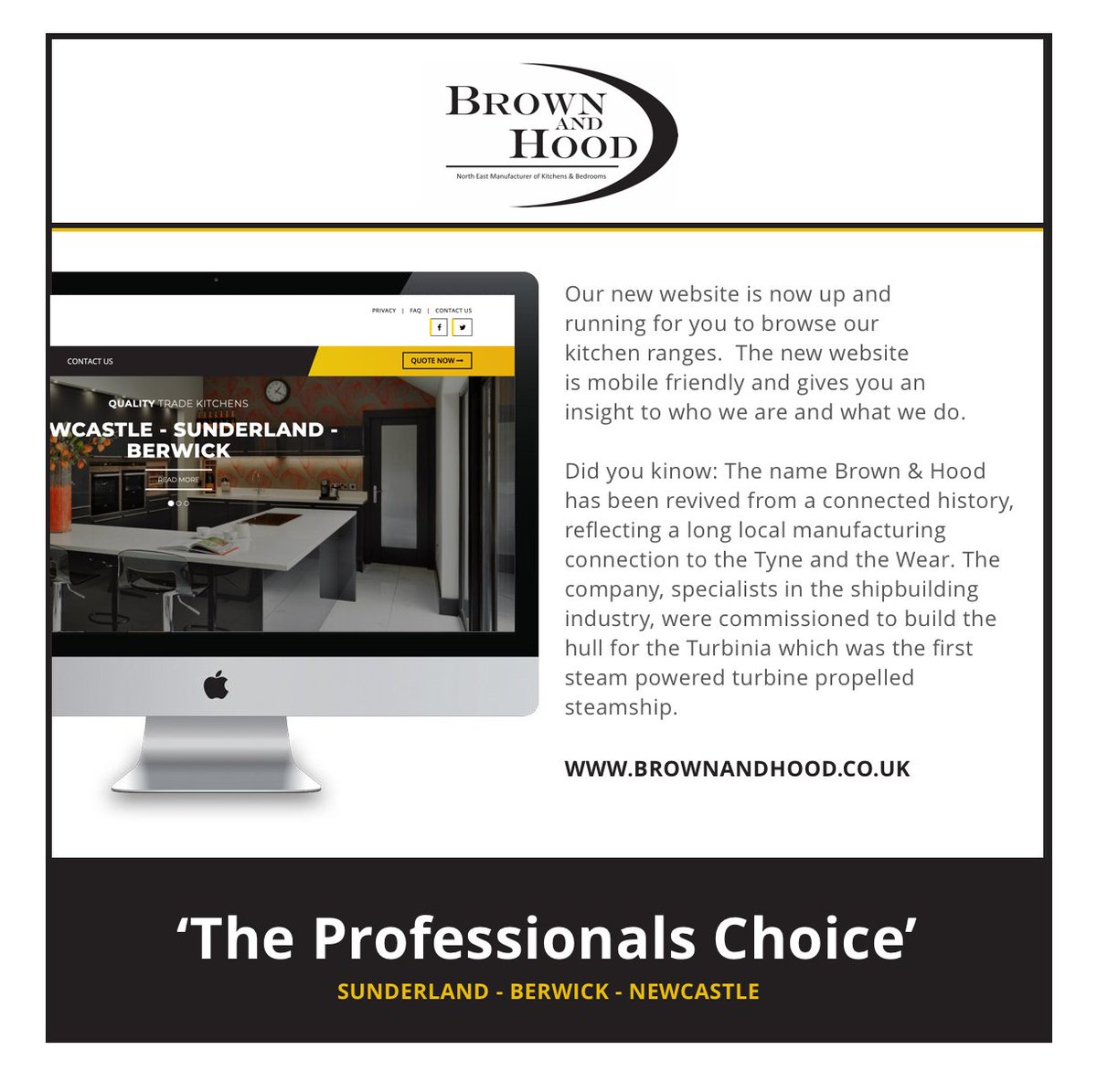 Have you visited our website?  <a href="/BrownAndHood/">Brown & Hood</a> offer a free design and planning service and manufacture everything right here in the #NorthEast
#UKmanufacturing, #Sunderland, #Berwick, #Newcastle