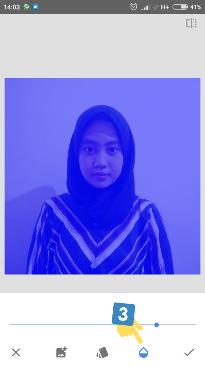 Kedua, setelah itu kita ke TOOLS trus pilih Double Exposure. Masukan gambar warna biru/merah dg klik icon +.

Untuk opacity nya HARUS full ya. Cara naikin opacity nya di icon yg kaya air jatuh ini geser ke kanan sampe mentok.