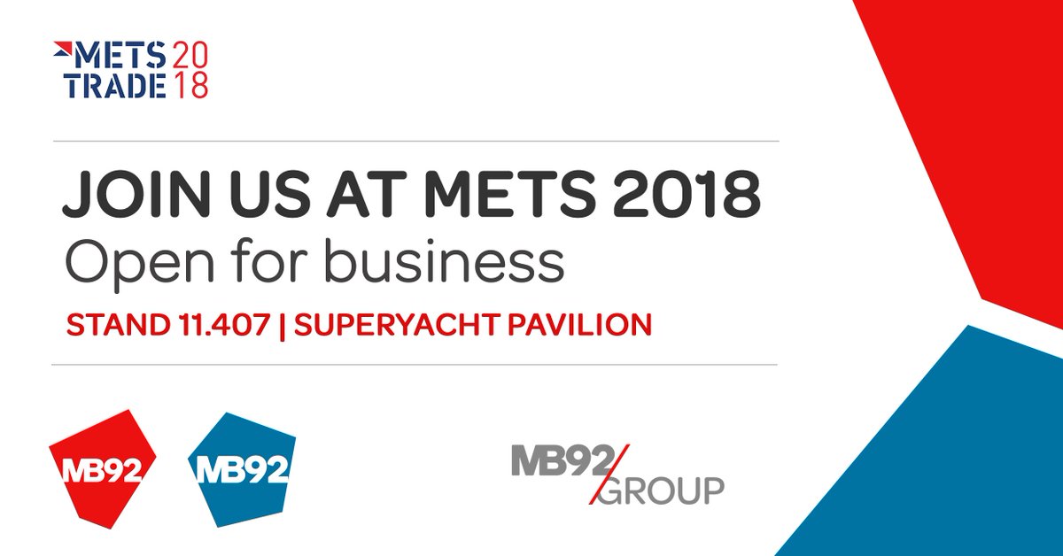 Looking forward to METS next week. Join the teams from La Ciotat and Barcelona on our stand in the Superyacht Pavillion: 11.407 mb92.com/mb92-at-the-me…