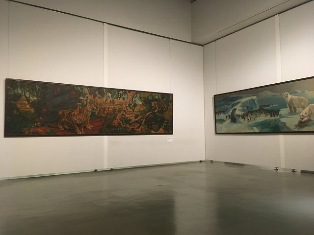 風景画のはじまり コローから印象派へ 展 担当者のつぶやき در توییتر 名古屋市美術館 史上初公開となる 東山動物園猛獣画廊壁画 猛獣 画廊 の雰囲気に浸っていただくため 展示室内に専用の小部屋をしつらえ 全3点を展示しています 迫力ある大画面に描かれ