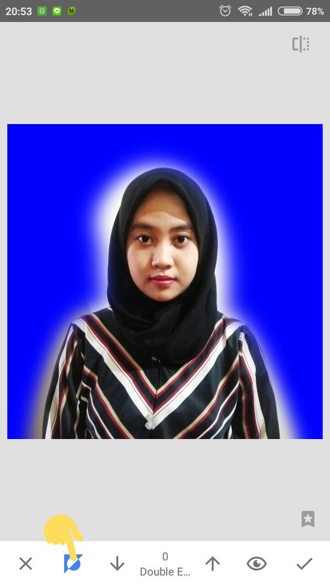 Abis itu pasti BGnya ga muncul. Cara munculinnya klik icon segita ini (WAJIB). Nah disini ada icon tanda atas dan tanda bawah. Itu fungsinya buat naikin/turunin opacity (transparan) efeknya.
Kalo 0 = menghapus BG
100 = memunculkan BG