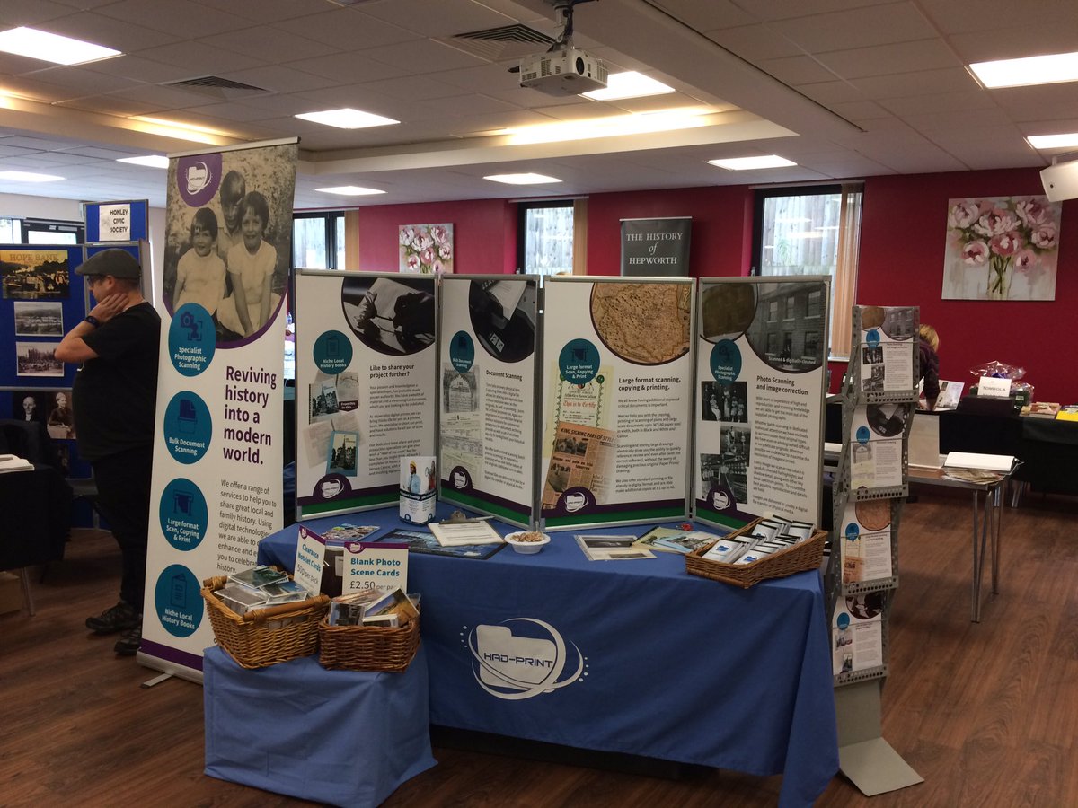HAD_Business's tweet photo. Ready for the @HDFHS01 fair at Cathedral House. Here to help people discover about reviving history into digital and print. https://t.co/2TDR21W9oF