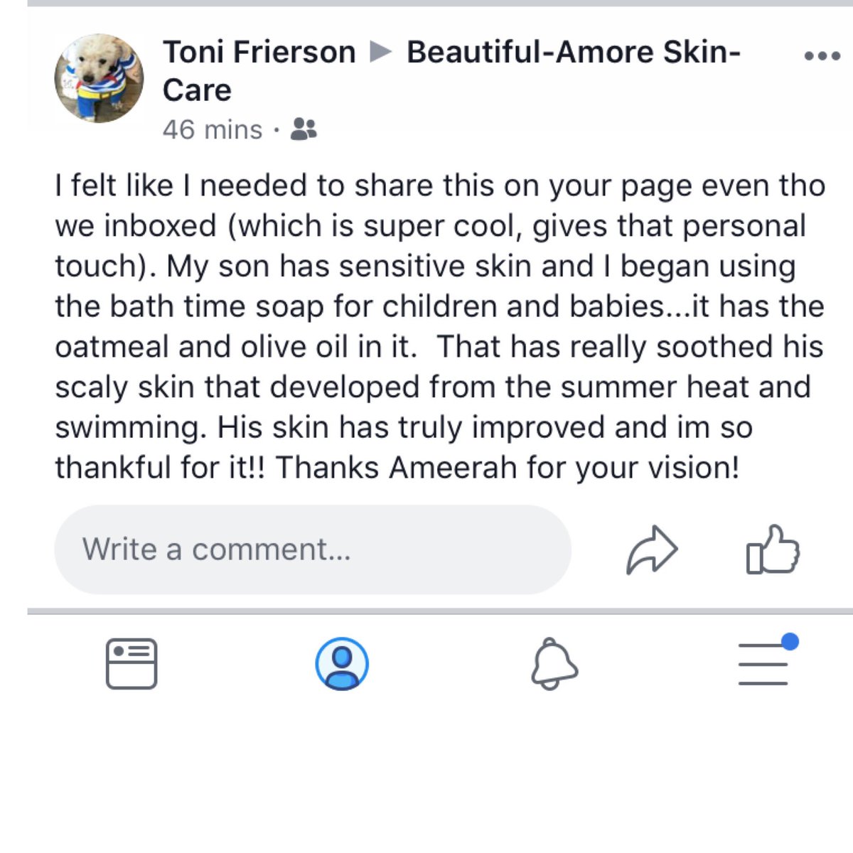 BeautifulAmore1's tweet photo. Thank you Toni for trusting us to help your son’s skin! 😍 
#BeautifulAmoreSkincare #EczemaCareSoapForBabiesAndChildren #BeautyInfluencer  #SkincareMogul #SoapLady #MadeWithLove #SoapQueen #Bodycare #Natural #Handmade #SkinCare #Brooklyn #NewYork #BlackOwned https://t.co/9HhhlJ0MTm