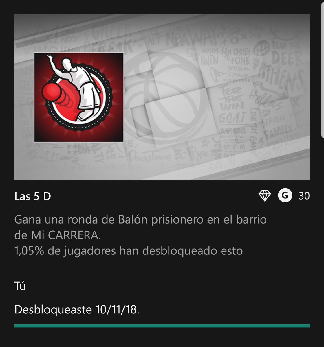 Sir_ALeX_HooD's tweet photo. Se vino el #Logro del Balón Prisionero en el #NBA2K19! 🤙🏼
#XboxShare #Xbox #XboxOneX
#AchievementsHuntersOficial #LogroXbox
@2KEspana @NBA2K @GeneracionXbox
@TrueAchievement @GamerbaseApp https://t.co/BQvYDIQVx2