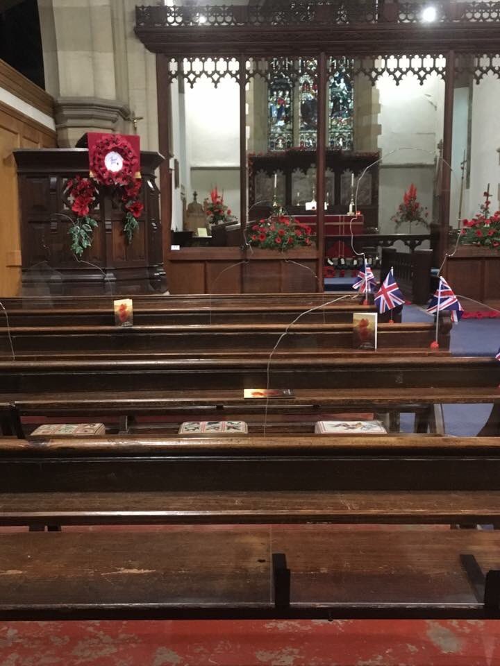 StGiles_Durham's tweet photo. Visit St Mary’s, Sherburn today and tomorrow for their Poppy Festival. Lots of poppy displays by local community groups alongside #ThereButNotThere display. Entry is free, donations go towards St Mary’s and the Armed Forces Covenant Trust. https://t.co/aUD4ALCtC5