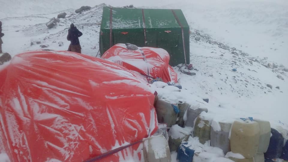 EverestToday's tweet photo. All necessary stuffs for Kyrgyz-Kazakh-Russian #K2Winter2019 expedition has already dropped at BC. More: https://t.co/sAercE7GYY https://t.co/0cNweZeQdw
