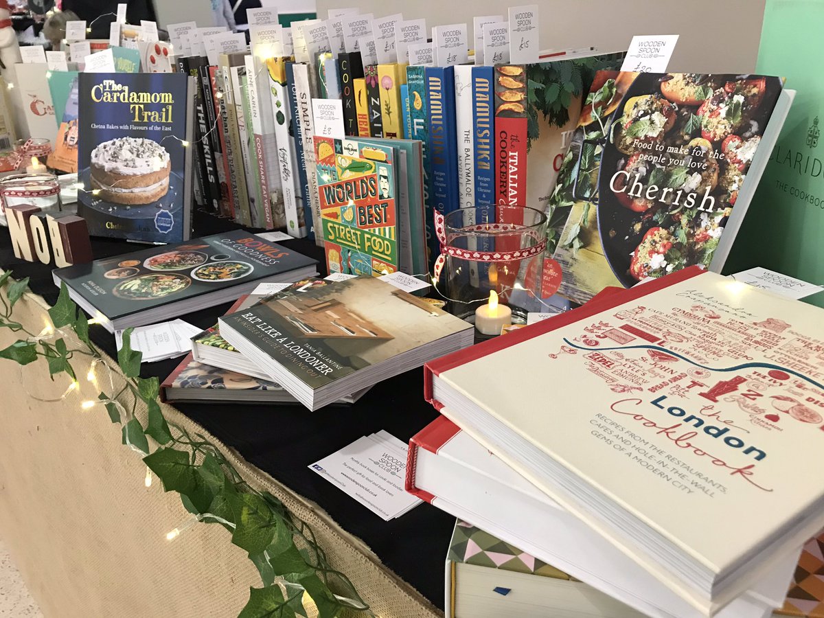 WoodenSpoonClub's tweet photo. A busy morning at Stroud Christmas market - great chats about cooking and baking too! Come and say hi if you’re here. #Stroud #Gloucestershire #SmallBiz #cookbooks #Merrywalks https://t.co/b7NRWa5LW1