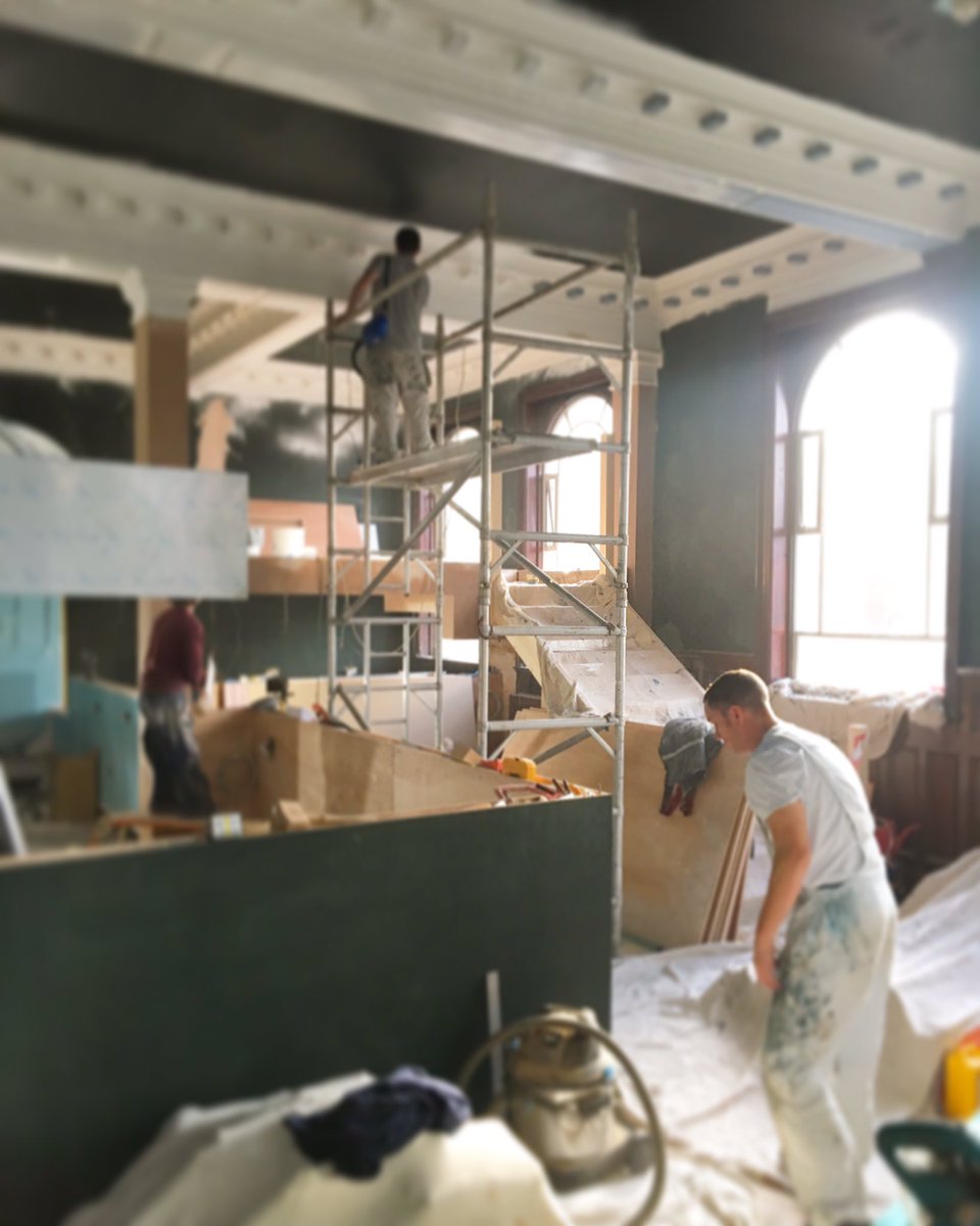 BenBenWrig's tweet photo. Saturday morning on site at Porta Salford with Joiner, electricians, plasterer & decorators.
Plan coming together.
Opening end of Nov.
@porta_salford
#refurb #stresslevelhigh #allhandsondeck #comingsoon https://t.co/goYGURczdP