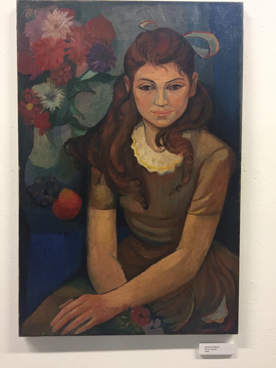 MadeleineM_Vln's tweet photo. #GeraldMarks (1921-2018) Memorial Show @HeatherleyArt SW10 0RN today 11-4. One day only. Paintings incl @GuinnessGB Earls Court 1940. Graduate @CentralSchoolLC Taught @CroydonCollege 25 yrs https://t.co/RG7x3MAWG4