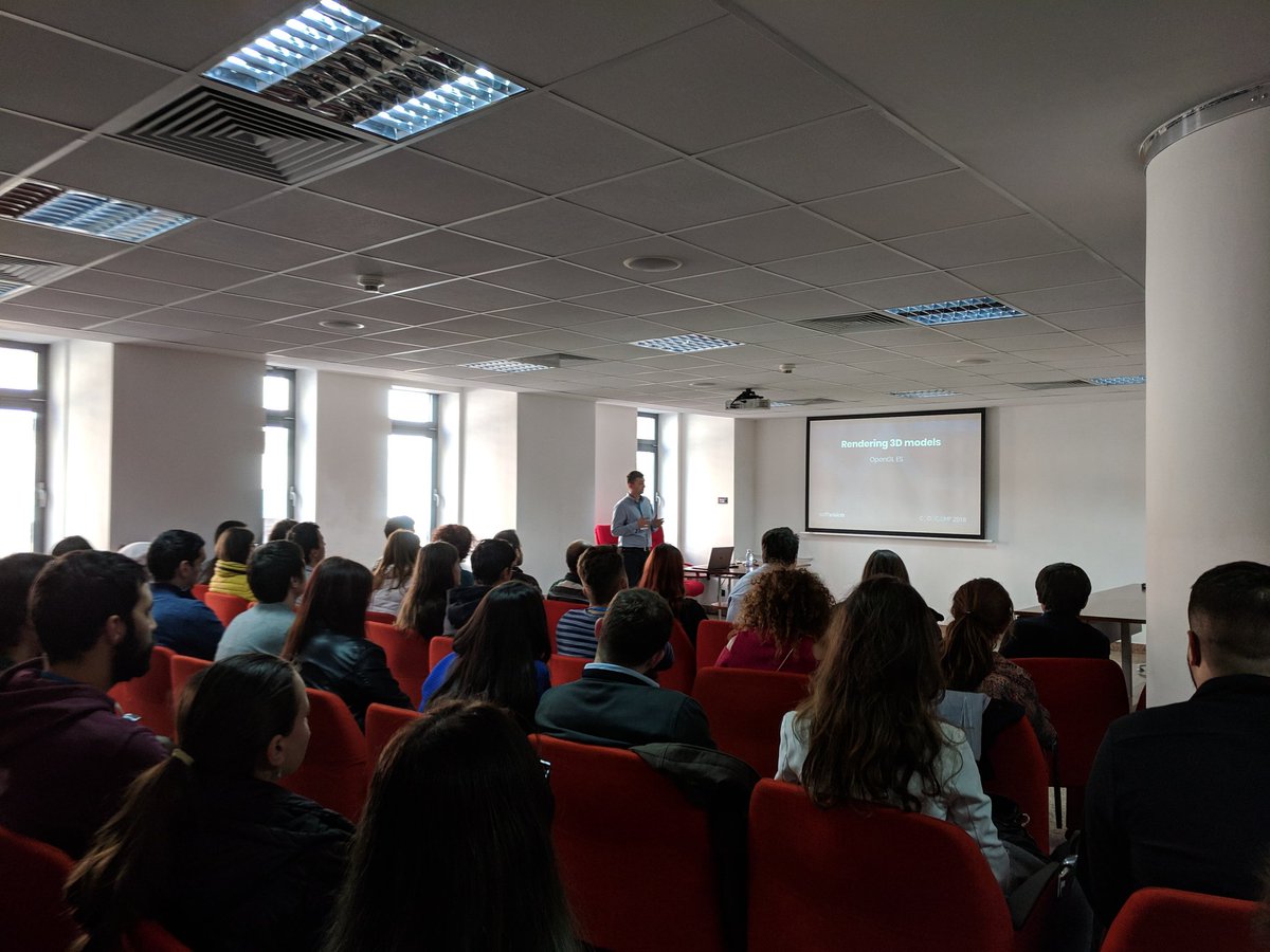 pensacolla's tweet image. Augmented reality by Alex Gherghina #codecampromania #codecamp2018 #Bucharest #Android @SoftvisionRO