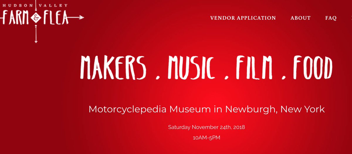 Hudson Valley Farm and Flea November 24th <a href="/MCP_Museums/">Motorcyclepedia</a> What a great local shopping event! #nbls #newburghlastsaturdays #HudsonValley #newburghny