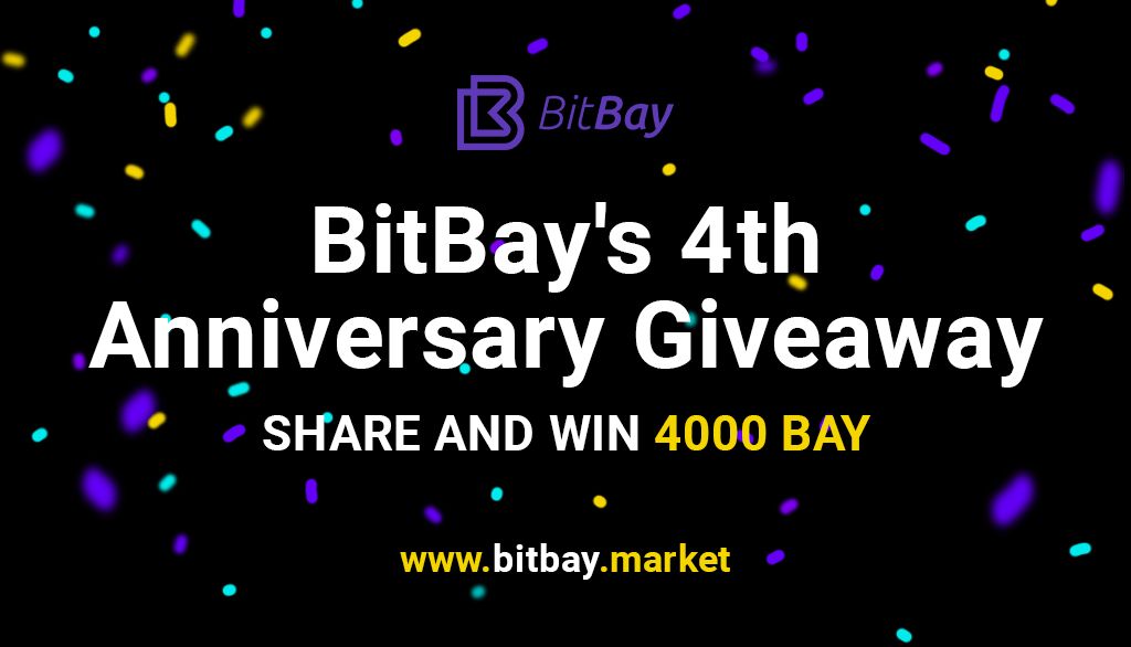 BitBayofficial's tweet photo. 🎉 BitBay is 4 years old today 🎂  To celebrate this we’re giving away 4000 $BAY to one lucky winner! Simply retweet or share this post and tag 3 friends for a chance to enter  #bitbay #crypto #altcoin #stablecoin #happybirthdaybitbay https://t.co/thDNMZ528j