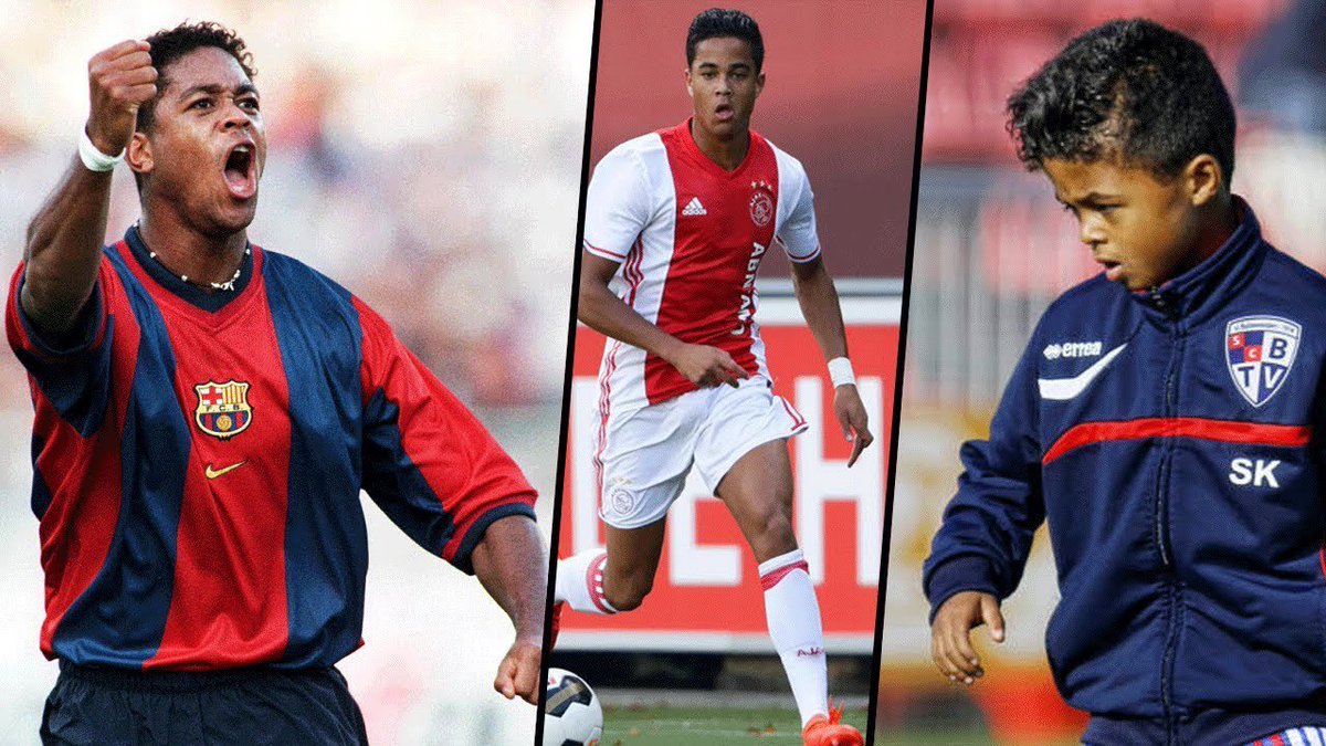 Speaking of great footballers in the 90's, Patrick Kluivert quickly comes to mind! You may have heard of his son Justin at Roma, but have you heard of his younger brothers? Ruben currently plays at Utrecht, whilst Shane is in the Barcelona youth teams