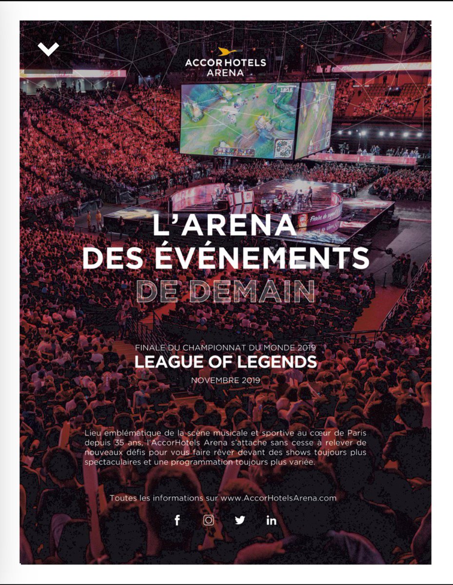 Nicolas_Dupeux's tweet photo. Ce matin en pleine page dans l @lequipe ! #Worlds2019 @AccorH_Arena : l'Arena des Evénements de Demain! @riotgames @LoL_France https://t.co/NjhvwLBLup