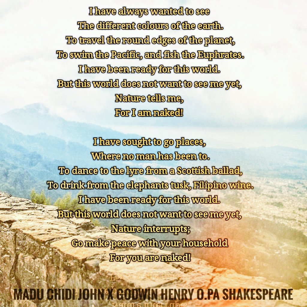 SpearePoetry's tweet photo. The Duet
Godwin Henry Osaigbovo Pa Shakespeare X Chidi Madu John
For (spearepoetry)
#JIMIN #poetry #SaturdayMorning
#9jaPride #WritivismPolls #SaturdayMotivation #SaturdayMorning #MatchDay #education #Nigeria #love #LoveMadeMeDoIt #life #quotes #Bible #Quran #LivePD #Listen https://t.co/Y6AiRxs1Kj