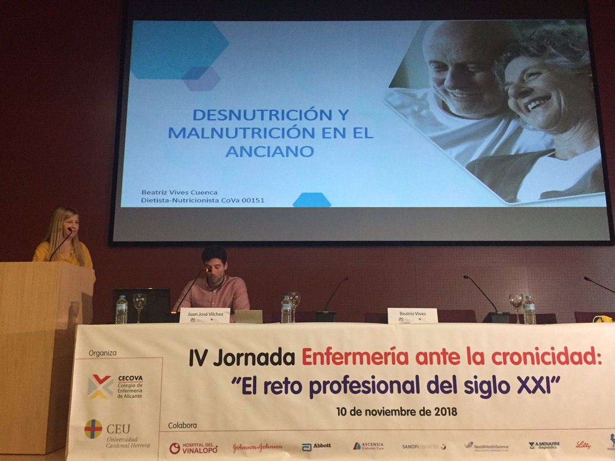 laTiritade's tweet photo. Beatriz Vives en IV Jornada de Enfermería ante la Cronicidad. La importancia del control de la desnutrición y malnutrición #CECOVA #CEU https://t.co/fQFcXa8YoE