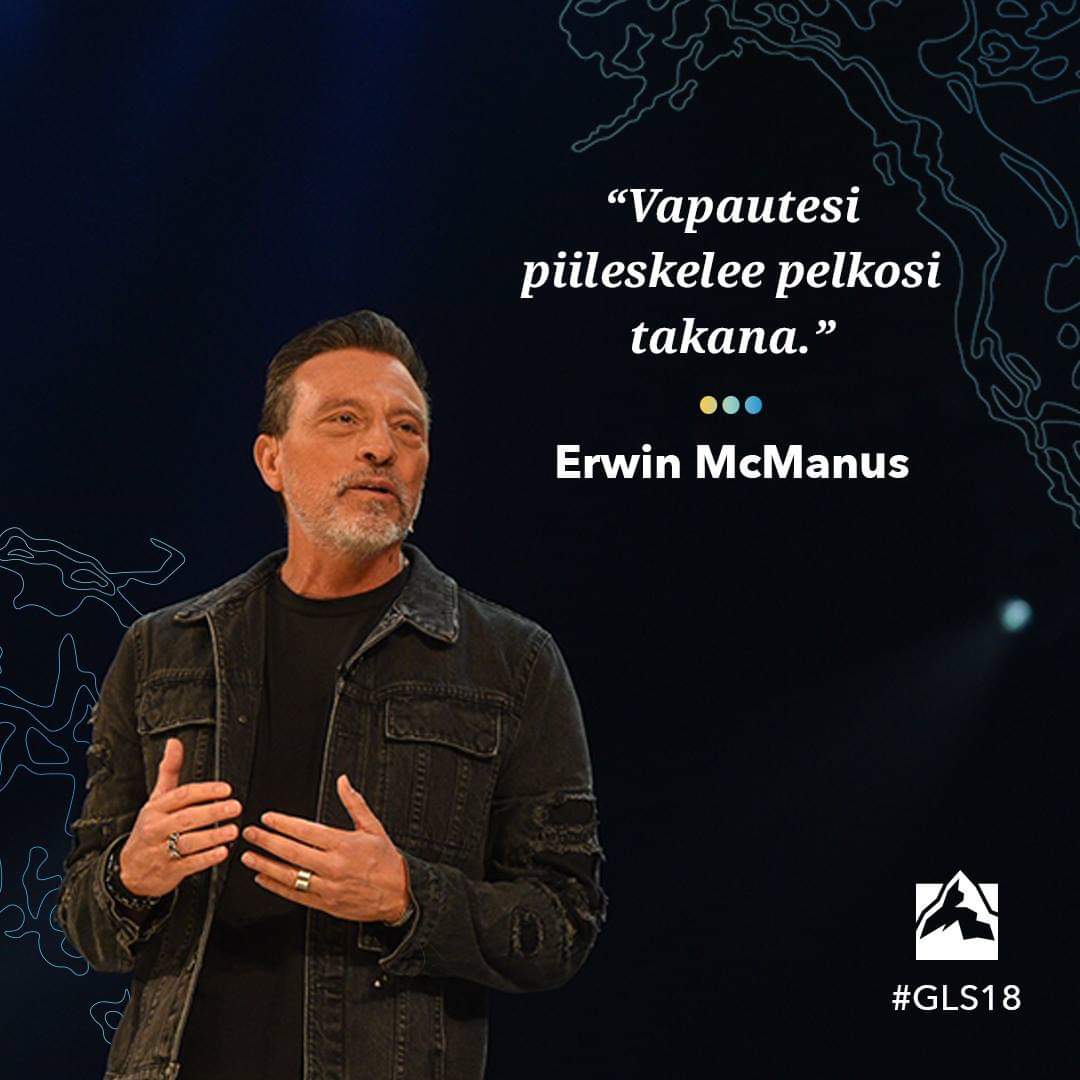 GLS_Suomi's tweet photo. "Vapautesi piileskelee pelkosi takana!" –Erwin McManus #GLS18 Tampere https://t.co/yXM7NR2JfP