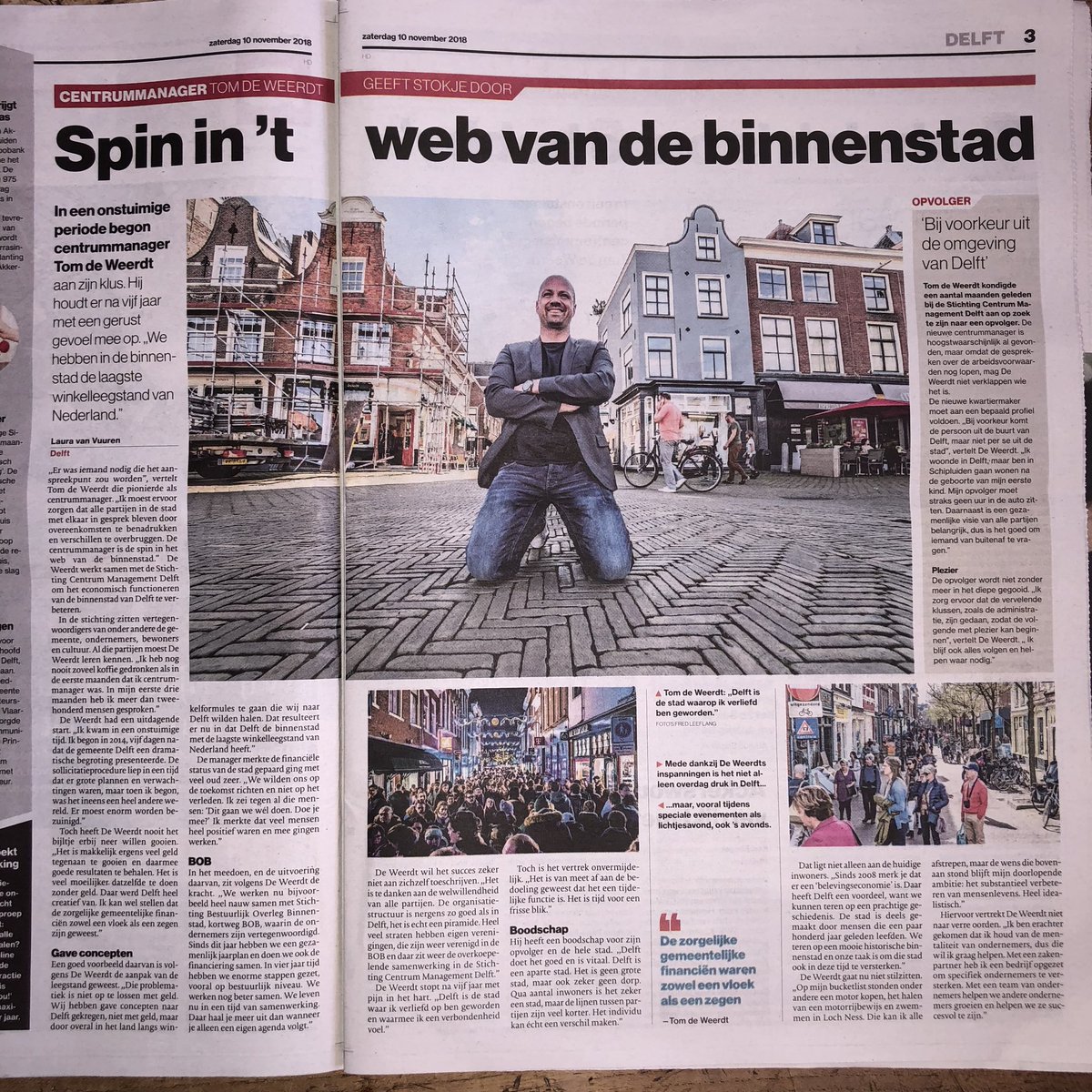 SCMDelft (@scmdelft) on Twitter photo Afscheidinterview #Centrummanager  Tom De Weerdt in <a href="/ADDelft/">AD Delft</a> .
Tom draagt in januari het stokje over aan zijn opvolgster. #Delft @delftbinnenstad #laagsteleegstand Afscheidinterview #Centrummanager  Tom De Weerdt in <a href="/ADDelft/">AD Delft</a> .
Tom draagt in januari het stokje over aan zijn opvolgster. #Delft @delftbinnenstad #laagsteleegstand