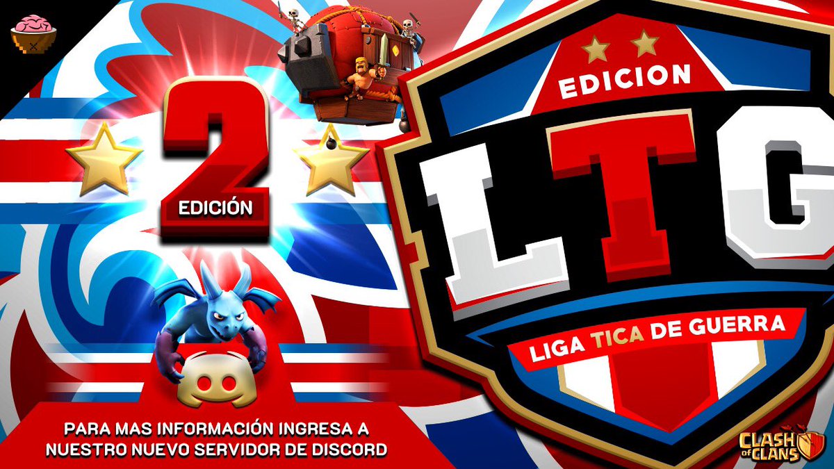 LTGCOC's tweet image. 🔛 Tenemos nuevo Discord 🙌🏼✨ 

Si deseas formar parte de la Comunidad Tica de Clash Of Clans y de la Liga Tica de Guerra te invitamos a que ingreses 👇🏼👇🏼
discord.gg/kG98RMz

TE ESPERAMOS‼️😎#PuraVida 🇨🇷