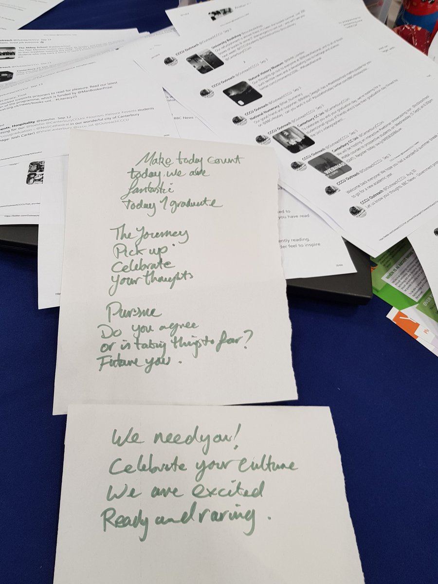 Making poems with my group @OutreachCCCU at the inspiring minds session.