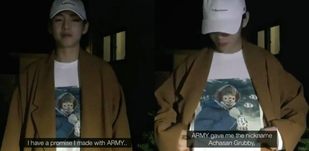 sceneryfortae's tweet photo. “I have a promise i made with ARMY. I said I would grow a mustache. I'll make sure a day when I keep that promise comes true." 

This is so cute, Taehyung's tiny mustache please 😭💜 i'm so glad he's  confident and he's doing what he wants without worries @BTS_twt https://t.co/7xf6BYoO5a